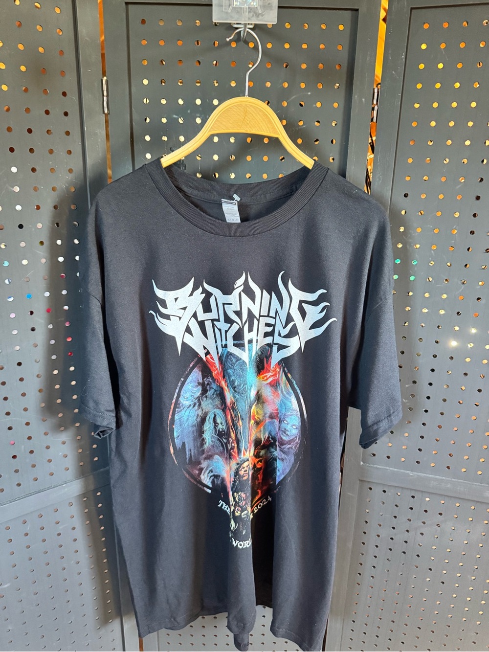 BURNING WITCHES T-Shirt with Abstract Artwork